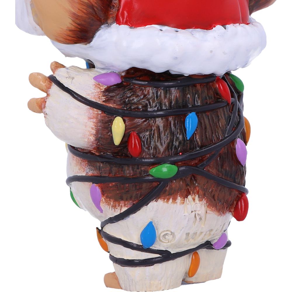 Gizmo wrapped in lights hanging ornament