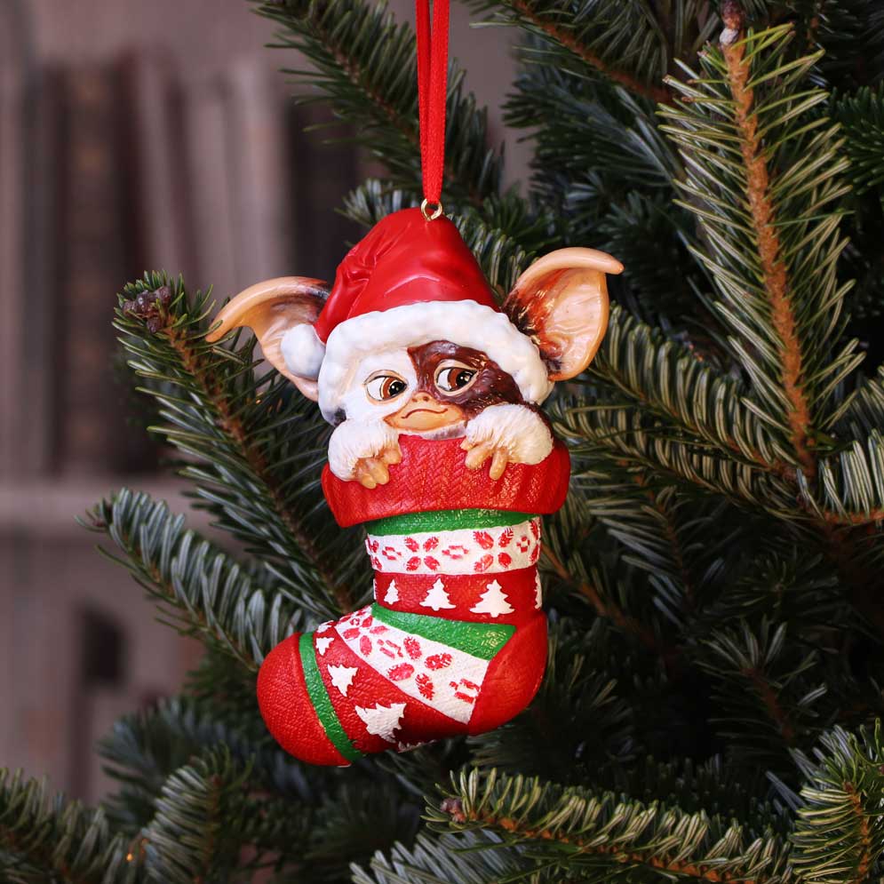 Gizmo in Stocking hanging ornament