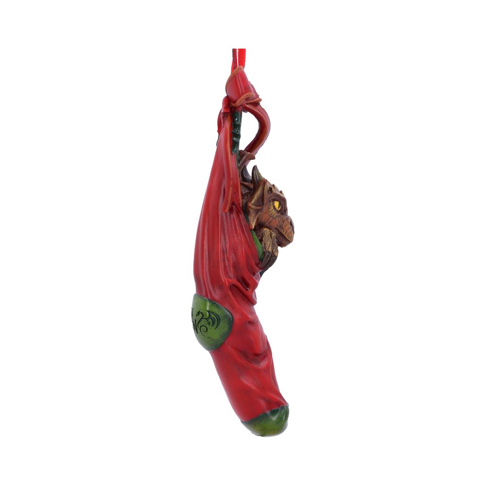 Dragon in Stocking hanging ornament
