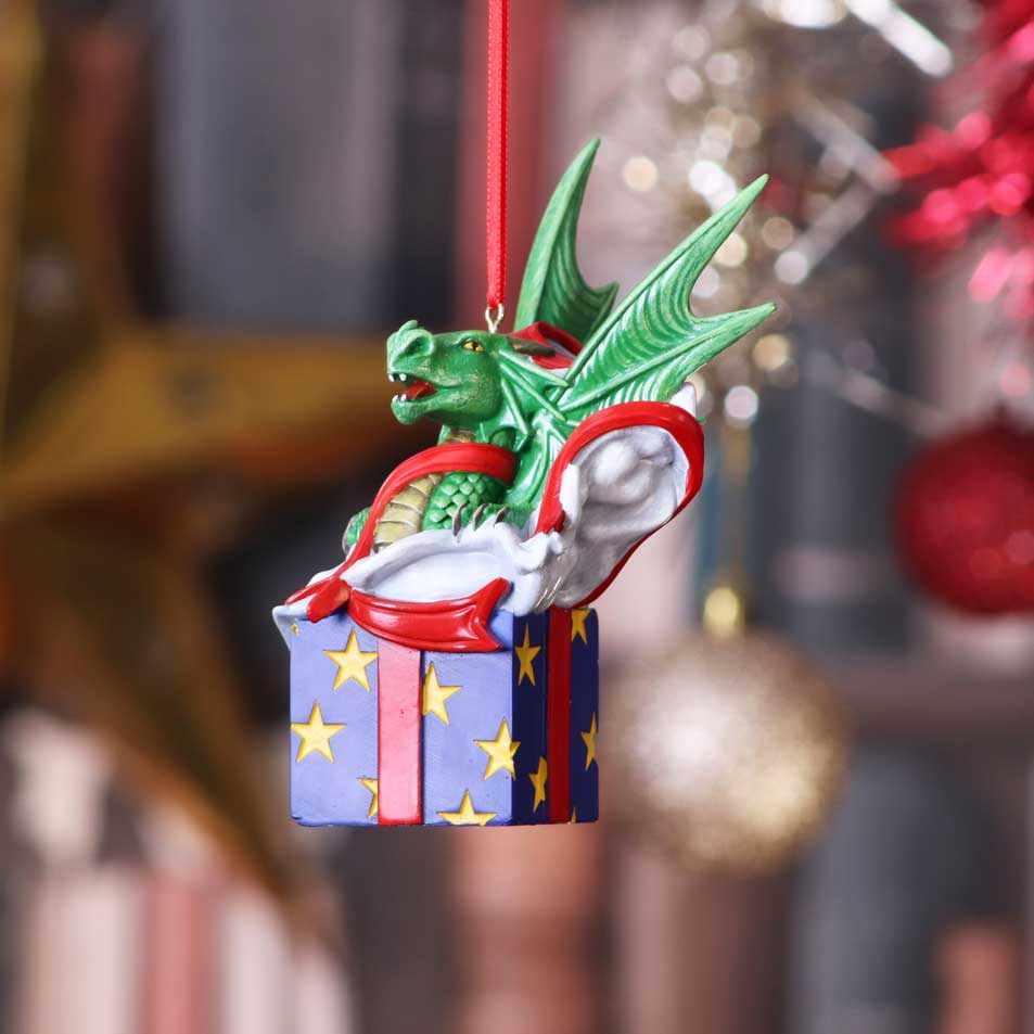 Dragon Present hanging ornament