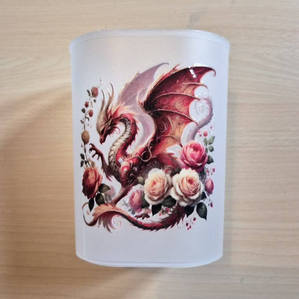 Red Dragon with Cream Flowers