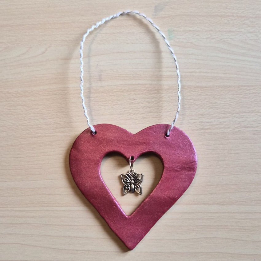 Hanging Heart - Butterfly