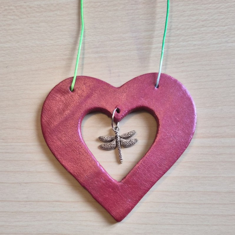 Hanging Heart - Dragonfly