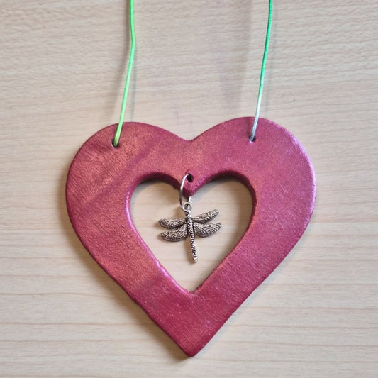 Hanging Heart - Dragonfly