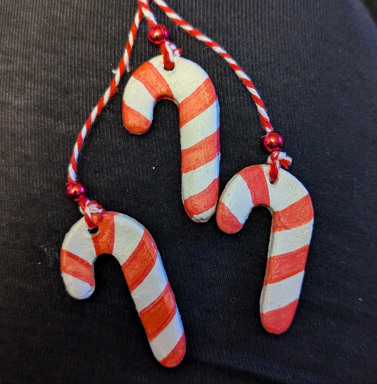 Triple candy cane hanging