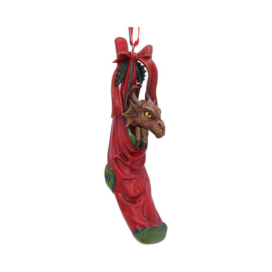 Dragon in Stocking hanging ornament
